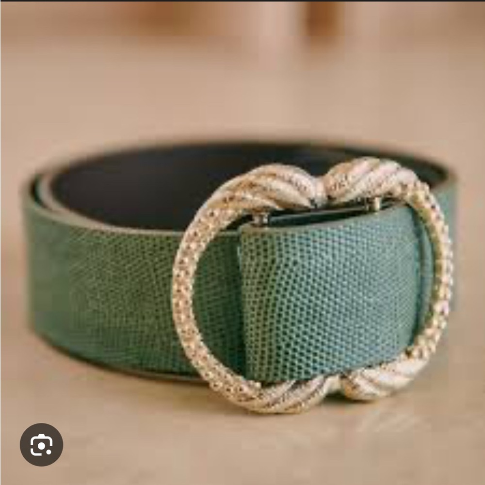 Sezane Artemis belt in Tejus Menthe in size 80